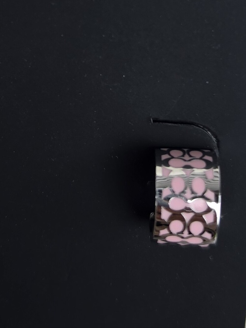 COACH Signature Enamel Huggie Earrings - Picture 6 of 6